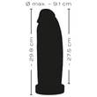 realistixxx Real Giant - giga dildó - 30 cm (fekete)