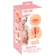 Nature Skin - punci és száj maszturbátor (natúr)
