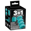 You2Toys - 3in1 pénisz- és heregyűrű szett (türkiz)