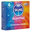 Skins - vegyes óvszer - pontozott, natural, extra vékony (4 db)