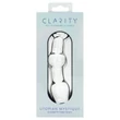 Clarity Utopian Mystique - bordázott üveg análdildó (átlátszó)