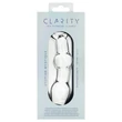 Clarity Utopian Mystique - bordázott üveg análdildó (átlátszó)