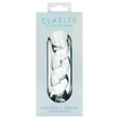 Clarity - fonott mintás üveg dildó (áttetsző)
