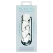 Clarity - fonott mintás üveg dildó (áttetsző)