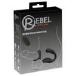 Rebel - prosztata vibrátor pénisz-és heregyűrűvel (fekete)