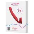 Lovense Mission 2 - App-vezérelt vibrátor tapadókoronggal (piros)