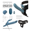 You2Toys - 3 részes felcsatolható nyuszis lökővibrátor távirányítóval (kék)