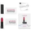 Lovense Exomoon - rúzs formájú mini vibrátor (fekete)