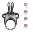Orgie Orgasmic Bunny - vibrációs péniszgyűrű szett (fekete)