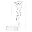 Passion BS064 - nyitott necc body (fehér) - S-L