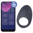 Desirel Halo - App-vezérelt vibrációs péniszgyűrű, férfiaknak (fekete)