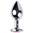 Desirel Pink Jewel M - anál plug (ezüst-pink)