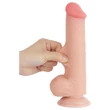 Lovetoy Sliding-Skin - herés kétrétegű dildó - 20,8 cm (testszínű)