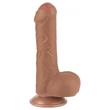Lovetoy Sliding-Skin - herés kétrétegű dildó - 18,3cm (natúr)