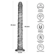 Lovetoy King Sized - extra nagy vibrátor - 40,5 cm (szürke)