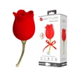 Pretty Love Rose Lover - nyelves 2in1 csikló vibrátor (piros)