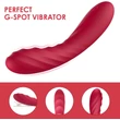 Vibeconnect Hilary - akkus, szilikon G-pont vibrátor (piros)