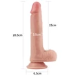 Lovetoy Nature Cock - kétrétegű élethű dildó - 20 cm (natúr)