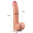 Lovetoy Nature Cock - kétrétegű élethű dildó - 28 cm (natúr)