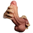Lovetoy - kétrétegű élethű dildó - 26 cm (natúr)