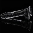 Lovetoy Flawless Clear - tapadókorongos dildó - 19cm (átlátszó)