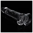 Lovetoy Flawless Clear - tapadókorongos dildó - 19 cm (átlátszó)