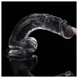 Lovetoy Flawless Clear - tapadókorongos dildó - 19 cm (átlátszó)