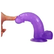 Lovetoy Jelly Studs - tapadókorongos dildó - 20 cm (lila)
