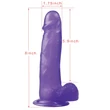 Lovetoy Jelly Studs - tapadókorongos dildó - 20 cm (lila)