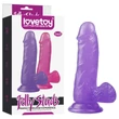 Lovetoy Jelly Studs - tapadókorongos dildó - 15 cm (lila)