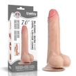 Lovetoy Sliding-Skin - kétrétegű dildó - 18 cm (natúr)