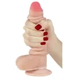 Lovetoy Sliding-Skin - kétrétegű dildó - 18 cm (testszínű)