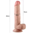 Lovetoy Sliding-Skin - kétrétegű dildó - 21 cm (natúr)