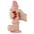 Lovetoy Sliding-Skin - kétrétegű dildó - 21 cm (natúr)