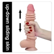 Lovetoy Sliding-Skin - kétrétegű dildó - 23 cm (testszínű)