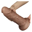 Lovetoy Chubby - tapadókorongos élethű dildó - 25 cm (natúr)