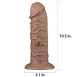 Lovetoy Chubby - tapadókorongos élethű dildó - 25 cm (natúr)