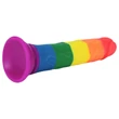 Lovetoy Prider - élethű dildó - 19 cm (szivárvány)