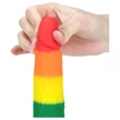 Lovetoy Prider - élethű dildó - 19 cm (szivárvány)