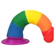 Lovetoy Prider - élethű dildó - 19 cm (szivárvány)