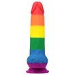 Lovetoy Prider - élethű herés dildó - 20 cm (szivárvány)