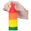Lovetoy Prider - élethű herés dildó - 20 cm (szivárvány)
