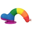 Lovetoy Prider - élethű herés dildó - 20 cm (szivárvány)