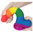 Lovetoy Prider - élethű herés dildó - 20 cm (szivárvány)