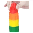 Lovetoy Prider - élethű szilikon dildó - 19 cm (szivárvány)