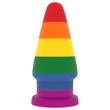 Lovetoy Prider - anál tágító plug - 15cm (szivárvány)