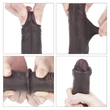Lovetoy Sliding-Skin - kétrétegű dildó - 18 cm (barna)