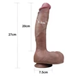 Lovetoy Nature Cock - kétrétegű élethű dildó - 26 cm (testszínű)