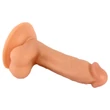 Mr. Rude - tapadókorongos, herés élethű dildó - 17cm (natúr)
