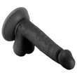 Mr. Rude - tapadókorongos, herés élethű dildó - 17 cm (fekete)